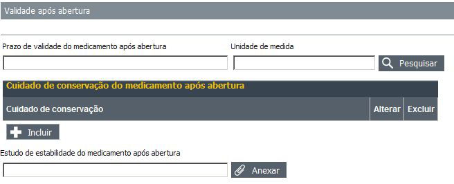 Modo de preparo: campo opcional. Descrever as orientações sobre o modo correto de preparo do medicamento.