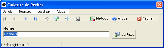 Cadastrar Peritos (Alunos) O GC (Aluno) deverá cadastrar, no Software Puma, os Peritos (Alunos) aos quais dirigirá seus Mapas de Opiniões e de Impactos.