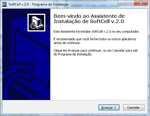 Figura 2: Tela de informação d ) Selecionar o local no seu microcomputador onde deseja fazer a instalação, por padrão vai ser na pasta Arquivo de Programas ou Program