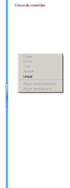 Coluna de comentário: Nesta coluna, você pode usar ferramentas básicas de anotação para adicionar comentários ou explicações para a página atual.