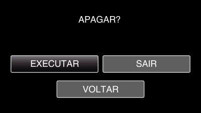 Editar Eliminar ficheiros seleccionados Elimina os ficheiros seleccionados Para seleccionar/mover o cursor para cima/esquerda ou para baixo/direita, pressione o botão UP/< ou DOWN/> 7 Seleccione