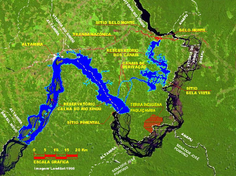 Página 9 de 59 construída a casa de força principal. Este desvio formará um trecho de vazão reduzida (TVR) de cerca de 100 km no rio Xingu, entre os Sítios Pimental e Belo Monte. 24.