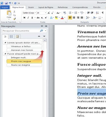 1 Texto sem formatação 2 Texto com ligaturas aplicadas Outros novos recursos de conteúdo O Word 2010 oferece vários aprimoramentos para ajudar na criação do documento.