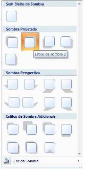 4º Colocar a sombra Aba Formatar Gráfico 1º Aba Inserir/Gráfico 2º é nesta tela que é