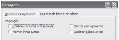 É desejado, ainda, que o Word organize o texto como na figura a seguir: Para tanto, o recurso que deve ser aplicado ao texto, após este ter sido selecionado, é obtido com a sequência de comandos no