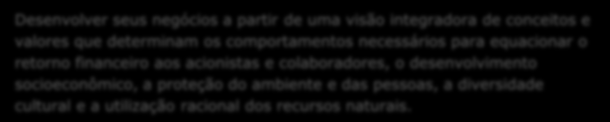 retorno financeiro aos acionistas e colaboradores, o desenvolvimento socioeconômico, a