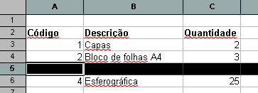 Inserir uma coluna Para inserir uma coluna o processo é exactamente o mesmo que para as colunas, mudando apenas para coluna onde se aplicava linha.