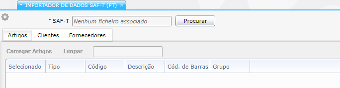 Por omissão todos os artigos a importar estão selecionados, logo, caso seja necessário, deve desfazer a seleção de acordo com o que deseja importar.