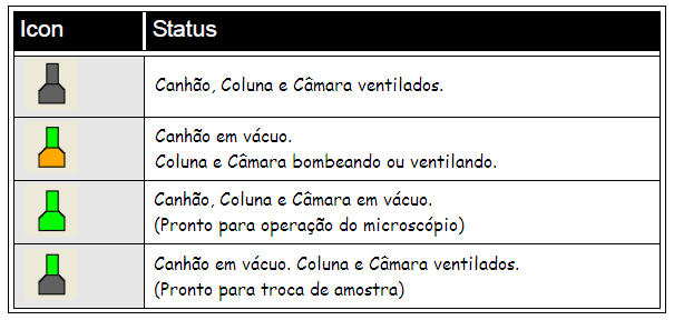 4.2 Selecionar a página Beam Control e clicar no botão Vent (Módulo Vacuum). Aparecerá uma janela pedindo a confirmação desta operação.