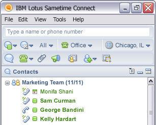 Presença Unificada IBM Lotus Sametime Connect Saiba se alguém esta no telefone não importa a localização