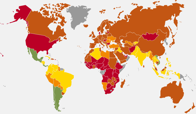 Já no Happy Planet Index 4 2012 Angola obteve a posição 127 no ranking, de 151 países analisados. Já o Brasil, a de 21.