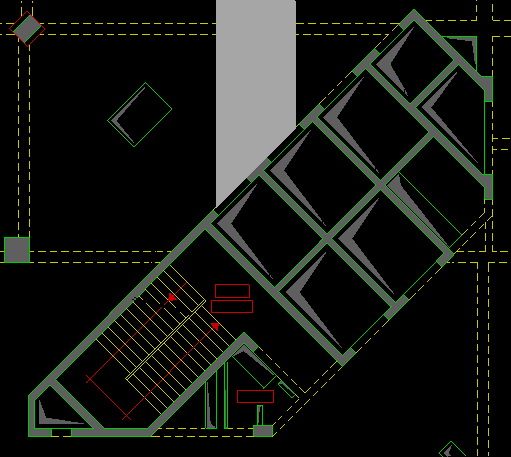 Zona Pré-Esforçada Fig. 6.4 - Planta estrutural do núcleo central (piso 2).