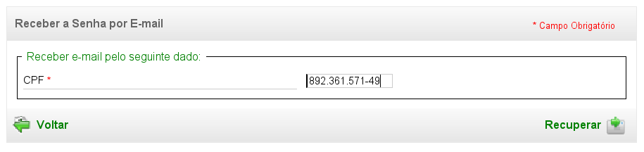 RECUPERAÇÃO DE SENHA SSD Caso não se lembre da sua senha SSD tem como recuperá-la, para tanto tente acessar o SISTEC normalmente, colocando o seu CPF e uma senha qualquer e clique em Autenticar,