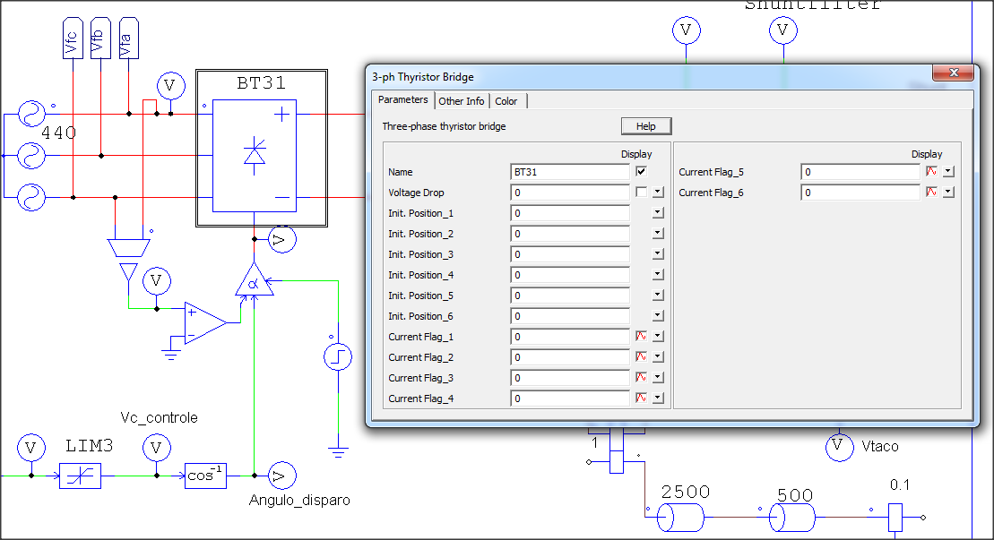 3.3 Características do motor 30 Primeiramente foi utilizado o bloco DC Machine de um motor c.c com campo fixo em 185 V como exemplificado na figura 3.2. Figura 3.