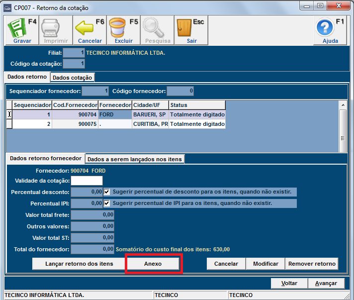 Quando este parâmetro estiver zero será utilizado o fluxo default. Para utilizar um fluxo cadastrado, informe o código do fluxo desejado.