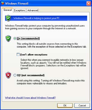 Ajuste da firewall Ajuste da firewall Se usar o Windows XP SP2 ou o Windows Vista e utilizando Captura de rede 5, verá o diálogo de aviso de segurança do Windows como em baixo.