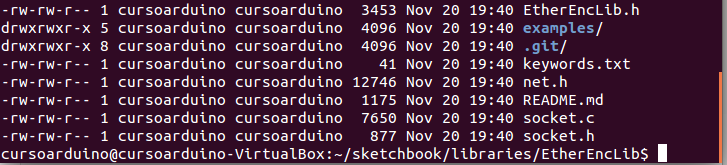 Passo 3 Alterando a pasta atual para diretório libraries do Arduino.