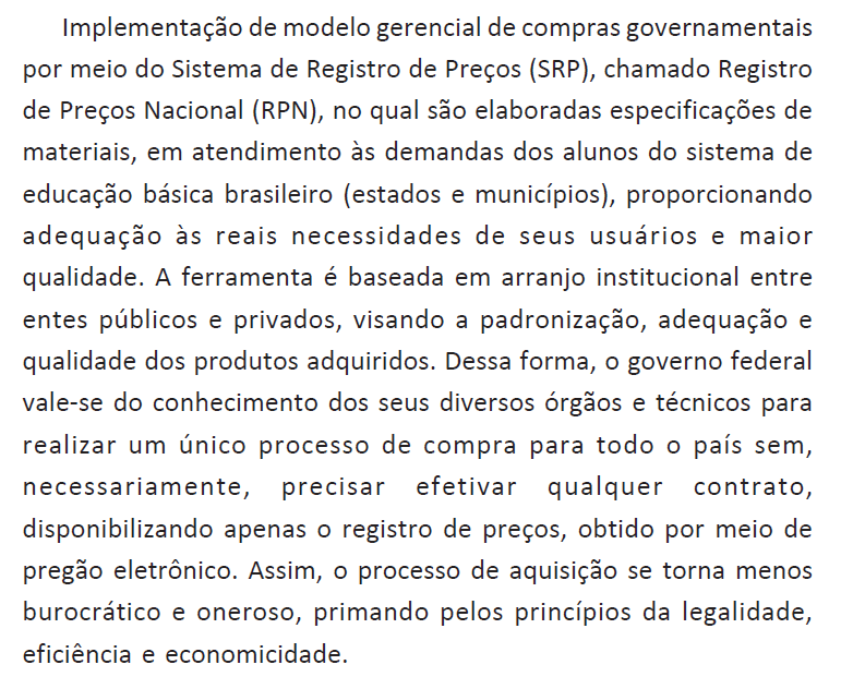 Registro de Preços Nacional (RPN) Fundo