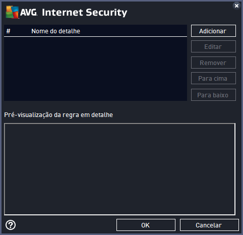 Tenha em atenção que as definições de detalhes de regras são avançadas e destinadas principalmente a administradores de redes que precisam de ter controlo absoluto sobre a configuração da Firewall.