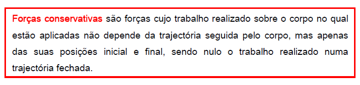 FORÇAS CONSERVATIVAS/