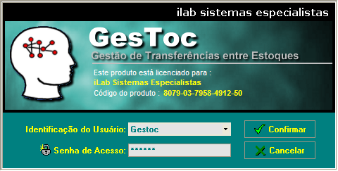 Interface Gráfica 2.1 10 Login O formulário de login é a tela de acesso ao sistema.