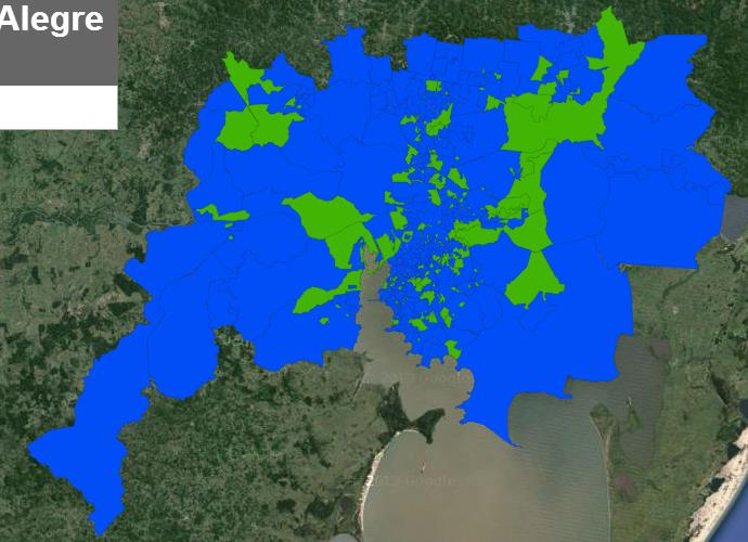 IDH-M Longevidade na RM de Porto Alegre Fonte: Elaborado a partir