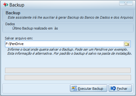 Backup O backup é muito importante para qualquer sistema, para efetuar este procedimento no LicitaPlus acione o menu Gerenciar,