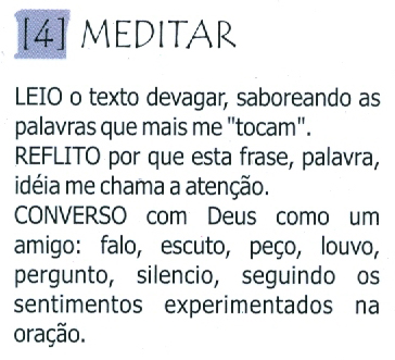 Vá com calma e encontre seu ritmo e local para a oração. Se a oração for de 10 minutos por dia, louvado seja Deus! O importante é a qualidade do encontro com Deus.