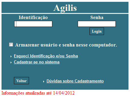 Ainda no formulário, os seguintes botões serão disponibilizados: : apaga todos os valores preenchidos. : gera o extrato com os valores informados.