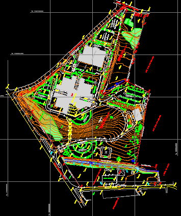 Exemplos e Resultados CIETEP Curitiba/PR -Necessidade: planta topográfica em 2D com curvas de nível, pontos de cota e detalhes de