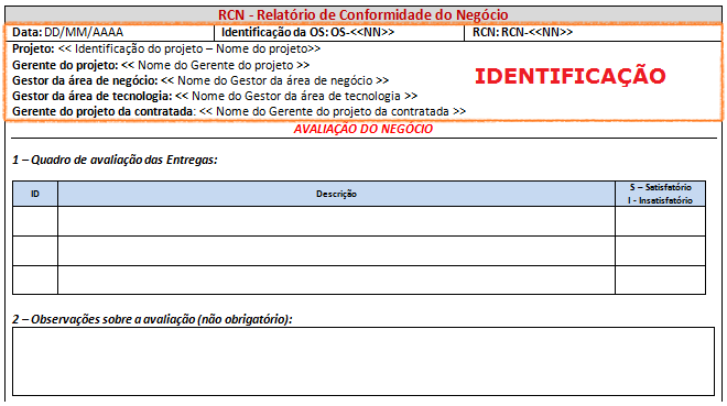 13. Preenchimento do RCN Documento que deverá ser conduzido pelo EPN 3 da unidade de negócio atendida pelo projeto, que fará a integração com o gestor do negócio quanto à validação dos entregáveis.