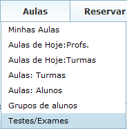 Para apagar um teste clicar em apagar cruz vermelha ; Para