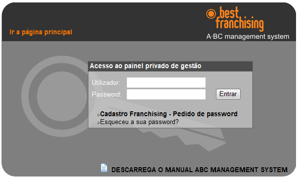 02 Primeiros Passos Para ter acesso ao painel de controlo basta clicar no link da página web principal de Best.pt www.