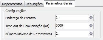 Configuração dos Dispositivos configuração por Mapeamento Simbólico A configuração dos dispositivos escravos, visualizados na Figura 4-12, seguem os seguintes parâmetros: 4. Configuração Figura 4-12.