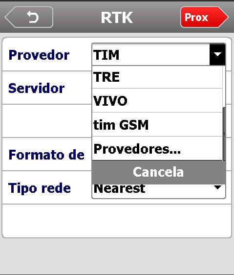 CONFIGURAÇÃO BASE RTK GSM Nessa pagina iremos