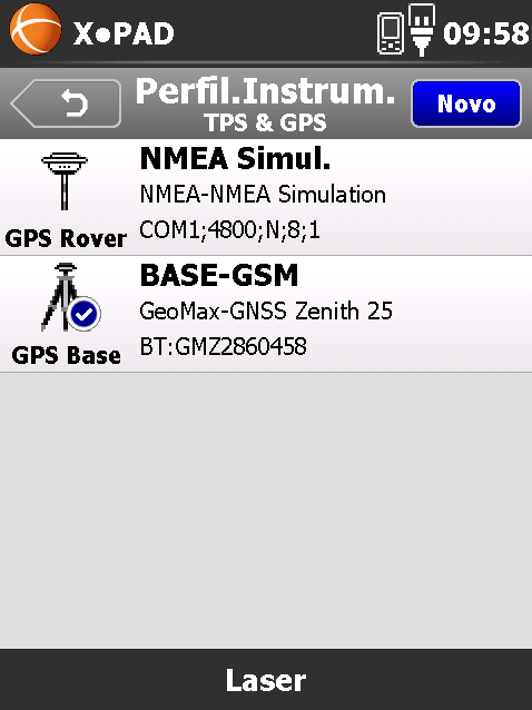 CONFIGURAÇÃO BASE RTK GSM Logo depois que clicar em FIM o programa