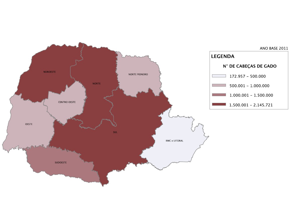 REBANHO BOVINO Exportações em queda: 10º produtor nacional - 56.