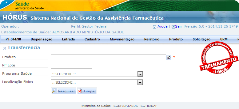 Por diversos motivos, pode ser necessária a transferência parcial ou total do produto para outro programa de saúde ou