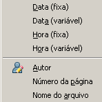 Linha-guia 5 Campos Inclui os campos de data, hora, autor, numeração do slide, nome do arquivo etc.