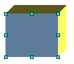 -Define a cor do objeto 3D. Nesta tela podemos definir a cor a ser utilizada na extrusão (no efeito de 3D) do objeto.