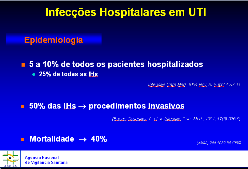 ...Conseqüentemente, algumas infecções hospitalares são inevitáveis e outras não.