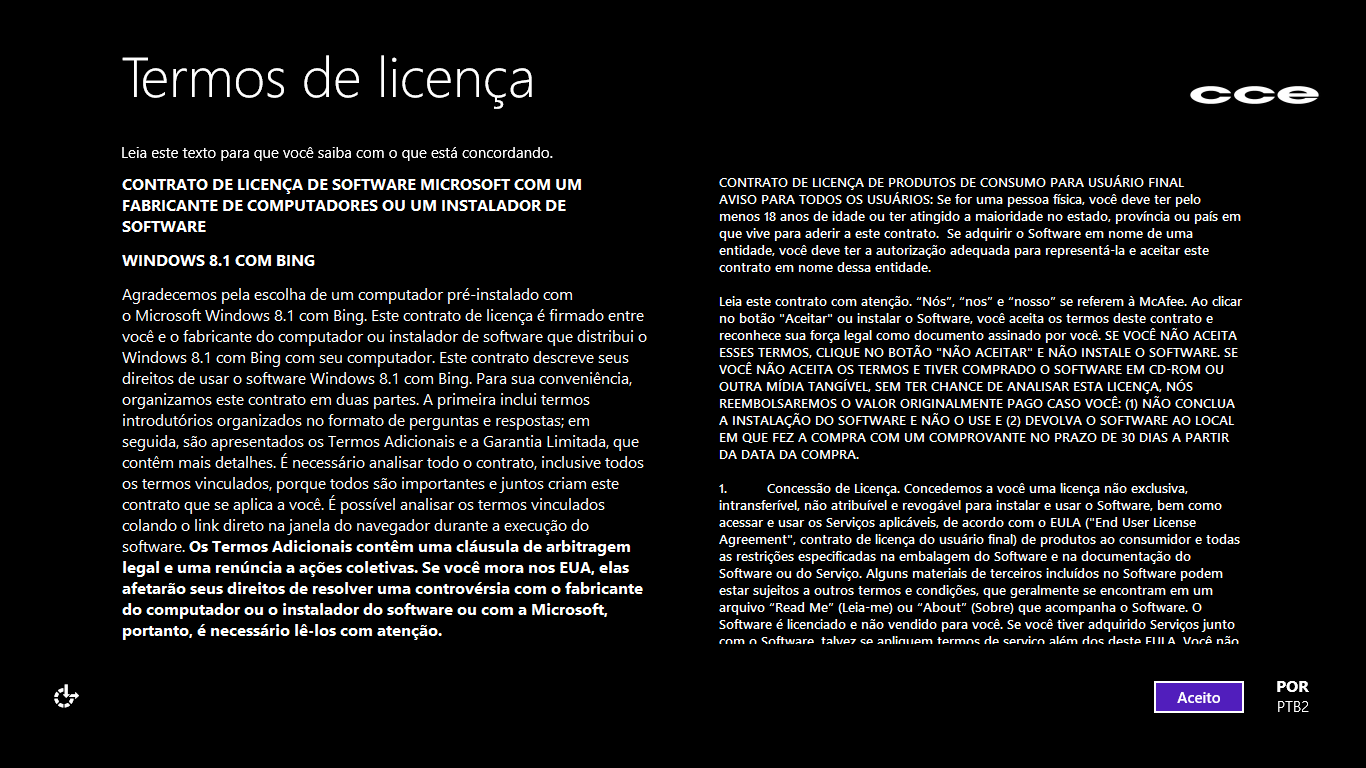 OPERAÇÃO Ligando o Notebook pela primeira vez Quando você ligar o Notebook pela primeira vez, será preciso realizar alguns procedimentos, como criar nome de usuário, senha, criar uma conta de e-mail