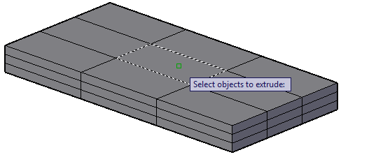 3 de 5 - Escolha uma face para extrudar.