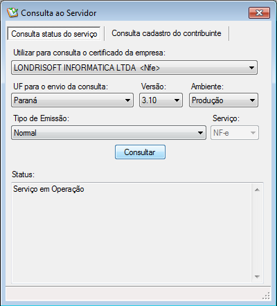 Nota Fiscal Eletrônica Uninfe O assistente de configuração aberto pelo sistema, instalou em seu computador um novo aplicativo chamado UNINFE, esse sistema será responsável pela transmissão dos XMLs