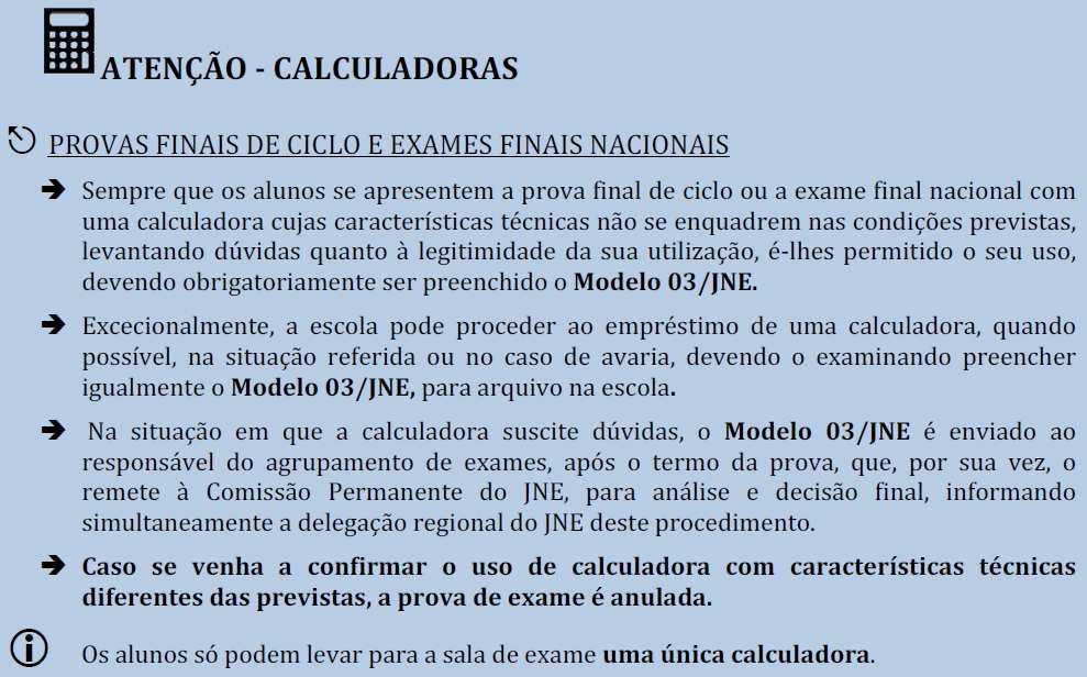 º ciclo, e até 5 de junho, no caso do 3.º ciclo e ensino secundário, solicitar na escola a confirmação da possibilidade de utilização da mesma.