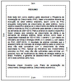 23 3.1.9 Resumo na língua Vernácula (elemento obrigatório) (NBR 6028/2003): Apresentação concisa dos pontos relevantes do texto.