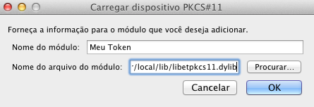 22/28 Ao clicar em "Dispositivos de segurança", aparecerá uma nova janela. Trata-se do gerenciador de dispositivos criptográficos do Mozilla Firefox.