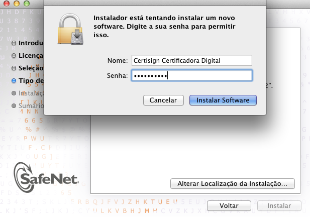 8/28 5.4 5.4 4ª Etapa: Instalação Padrão e Senha de Administrador Após aceitar os termos de uso, o assistente selecionará automaticamente o local da instalação. Clique no botão Instalar para avançar.