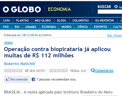 Instituições recorrendo na