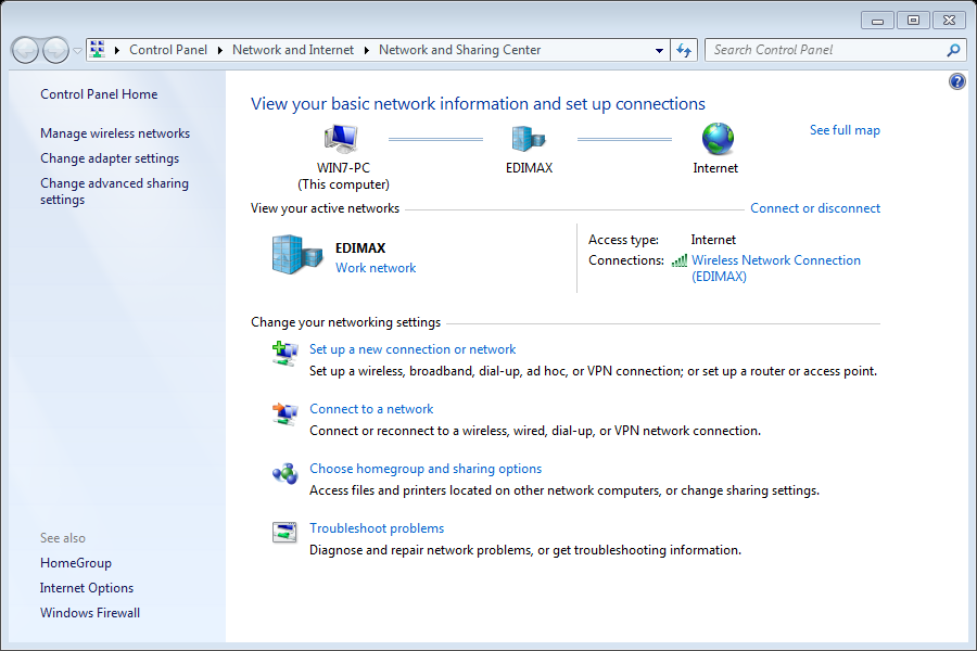 sem fios) e clique em Disable (Desactivar). V-3. Windows 7 Vá para Start (Iniciar) > Control Panel (Painel de controlo).